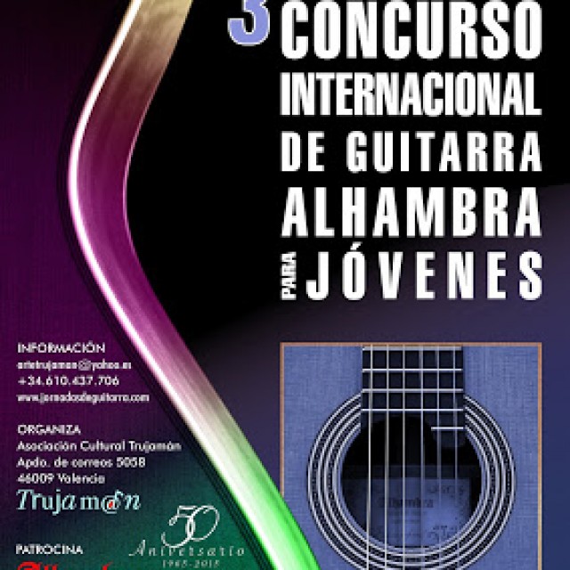 Concurso Internacional de Guitarra para J&oacute;venes Alhambra 2015