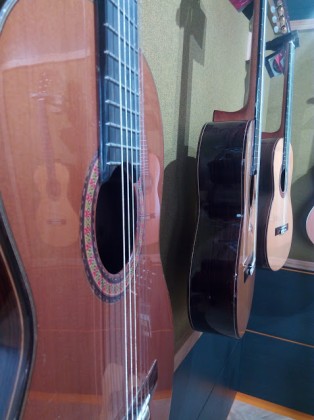 Guitarrista elige guitarra