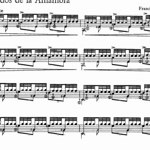 Saber leer una partitura para poder tocar la guitarra espa&ntilde;ola